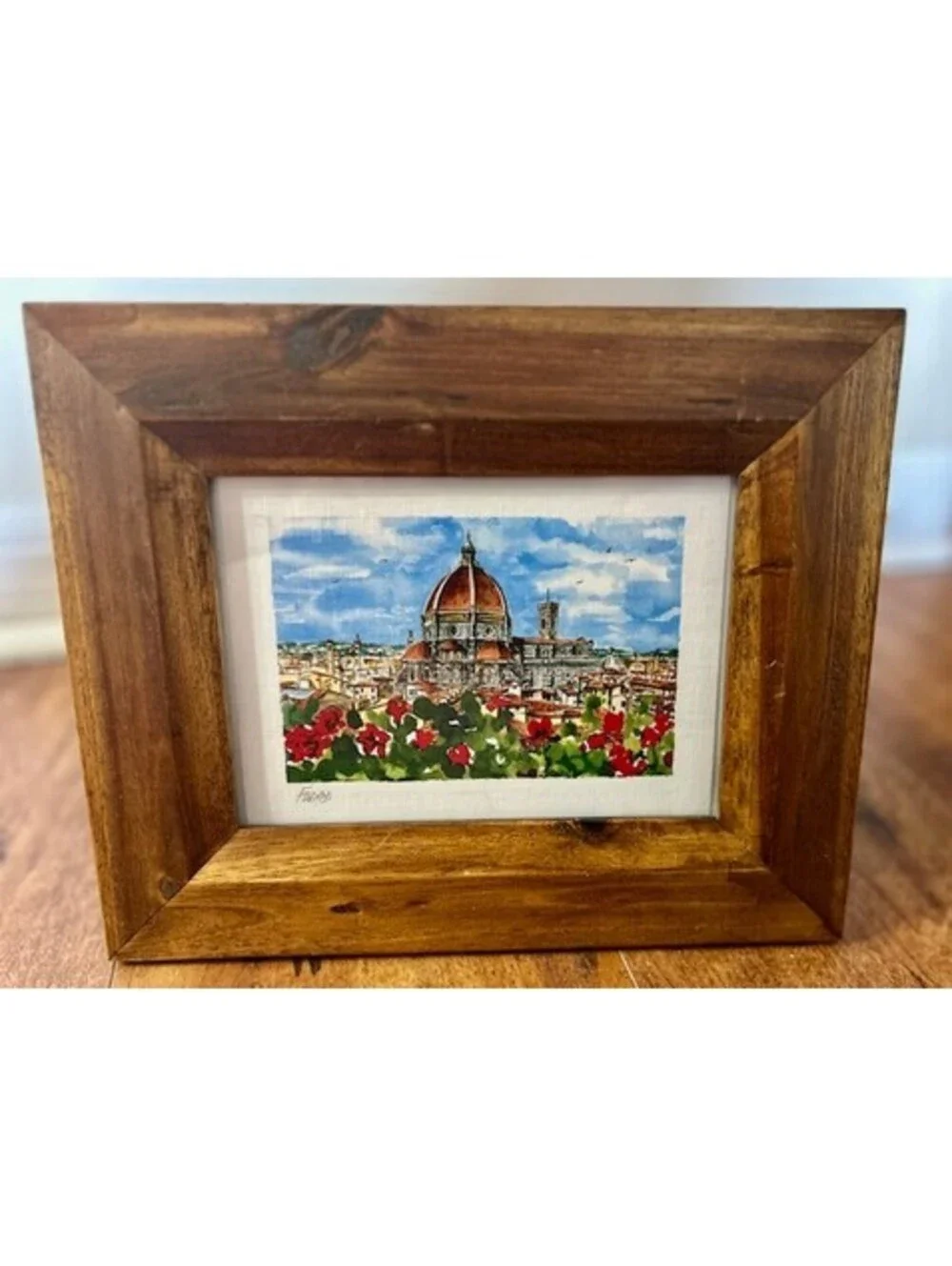 Wooden Frame with Italy, Florence Cathedral (Duomo di Firenze) Artwork